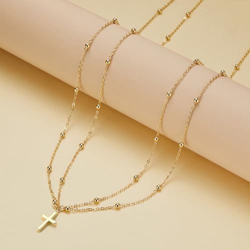 Belly Waist Chain Beads Layered Belly Chains Gold Plated Sexy Bikini Body Chain Adjustable Jewelry for Women - style: E-cross
