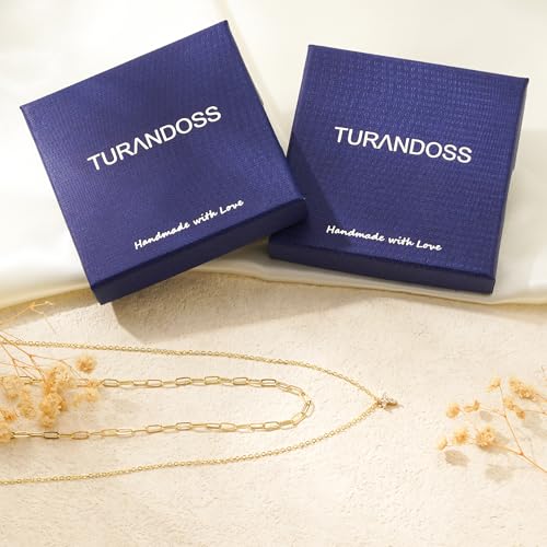 Turandoss Gold Cross Necklace for Women Girls Jewelry Gifts, Dainty 14K Gold Plated Cross Necklace Infinity CZ Holy Mary Medal Necklaces for Women Baptism Religious Faith Jewelry First Communion Gifts - color: layered cz cross necklace