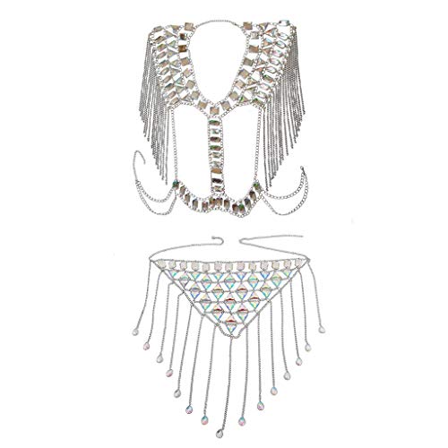 Women's Sexy Suit Body Chain - color: Silvery Color-Small Waistcoat Waist Chain Body Chain Suit-7