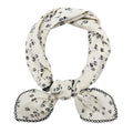 Large Cotton Bandanas for Women, 27 x 27 inch Hair Neck Scarf, Headband Square Scarf - color: Little Black Flowers in White