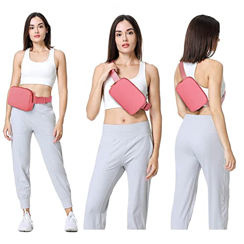 VOROLO Fanny Pack For Women And Men Crossbody Bag Belt Bag with Adjustable Strap Graduation Gifts Deep Pink - color: Deep Pink, style: 1 Pack Fanny Pack