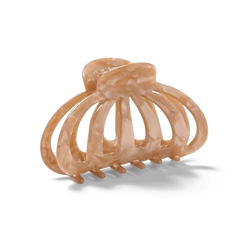 Jellyfish Marble Claw Clip - Latte - color: Latte Marble