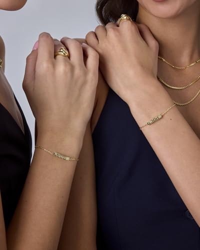 PAVOI 14K Gold Plated Friendship Matching Adjustable Bracelets for Women | Gold Best Friends Bracelet Set | BFF ILYSM Bracelet Pack - style: ILYSM
