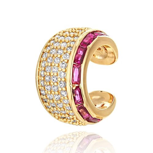 FETTERO Ear Cuff Earrings for Women Non Piercing 14K Gold Plated Ear Cuffs for Non Pierced Ears Clip on Cartilage Earring Ligthweight Fake Earrings | Single - style: Wide