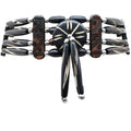 Native American Style Bone Choker Necklace, Carved mocha 4 Row | American Indian Inspired Jewelry With Authentic Buffalo Bone Hairpipe Beads