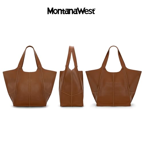 Montana West Tote Bag for Women Large Hobo Purses and Handbags - color: Caramel Brown