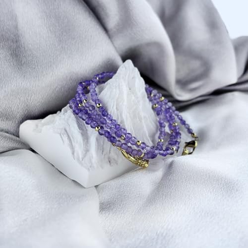 Damanse Beaded Glasses Chain,Eyeglass & Sunglass Strap For Women Stylish - color: Amethyst