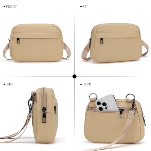 MAXTOP Small Crossbody Bags for Women Belt Bag Fanny Pack with Adjustable Strap - color: Khaki, style: Small Crossbody Bag