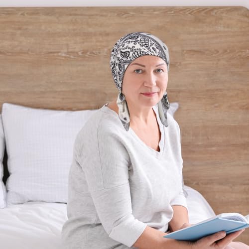 4 Pieces Chemo Headwear for Women, Pre-Tied Head Scarf Cancer Headwear for Hair Loss - color: Multicolor-3