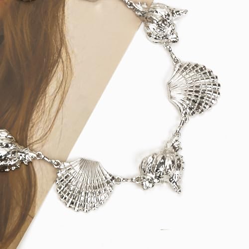 Luvatar Fashion Metal Waist Chain Belt Blouse Dress Sweater Chain Belt… - color: Silver-F51
