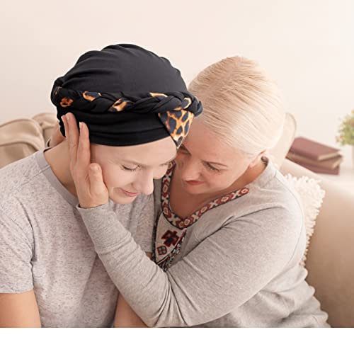 African Women Turban Caps Pre-Tied Twisted Turbans Head Scarf for Women Hair Wraps Cover Beanie Cancer Chemo Headwear - color: 1 Pack Twisted Braid: Floral C