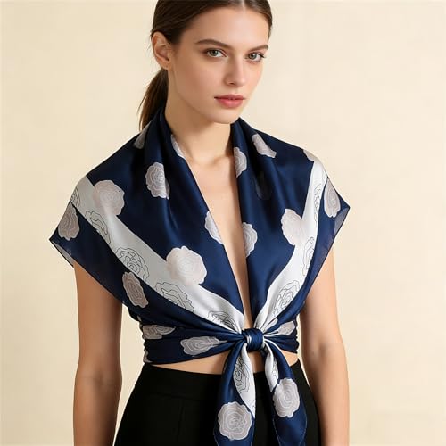 Silk Scarf Mulberry Silk Fashion Scarves Long Lightweight Shawl Wrap … - color: W25