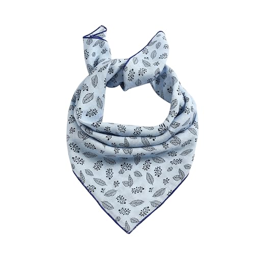 STARWHISPER Multicolored 22''x22'' Cotton Bandana for Women and Men Multi-purpose Headband Hair Scarf Protective Coverage - color: S2-light Blue