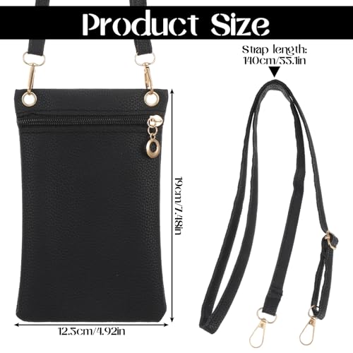 Hecila Crossbody Phone Bag for Women PU Leather Phone Bags Crossbody Purse Bag Small Shoulder Bags Mini Cellphone Wallet Purses Adjustable Shoulder Strap RFID Phones Case Wallet for Travel Shopping