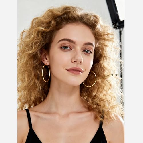 9 Pairs Small Gold/Silver Hoop Huggie Earrings Set for Women, 14K Gold Plated Chunky Hoop Small Earring Hypoallergenic Thick Open Lightweight Chunky Hoop Earrings Jewelry for Gifts - color: 5Gold5Silver
