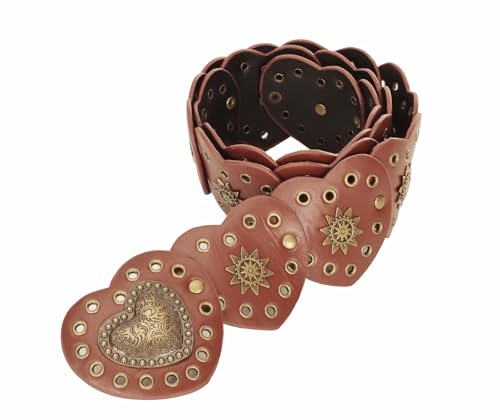 XuoAz Women Wide-Disc-Western-Belt Chunky-Cowgirl Cowboy Belt Concho Country Leather Belt for Dress