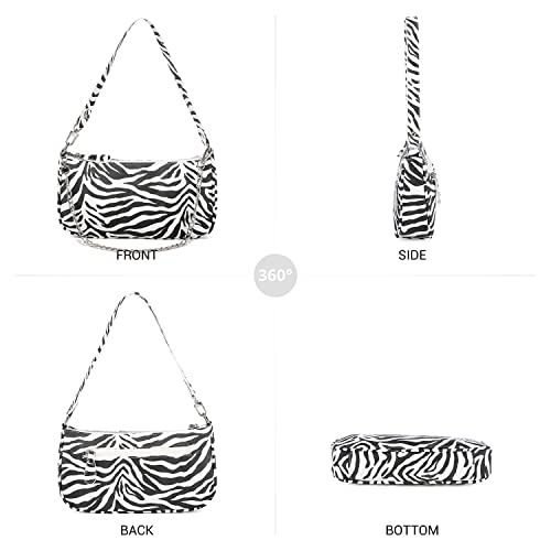Loiral Small Purse for Women, Retro Classic Tote HandBag Shoulder Bags Clutch Purse - color: Zebra