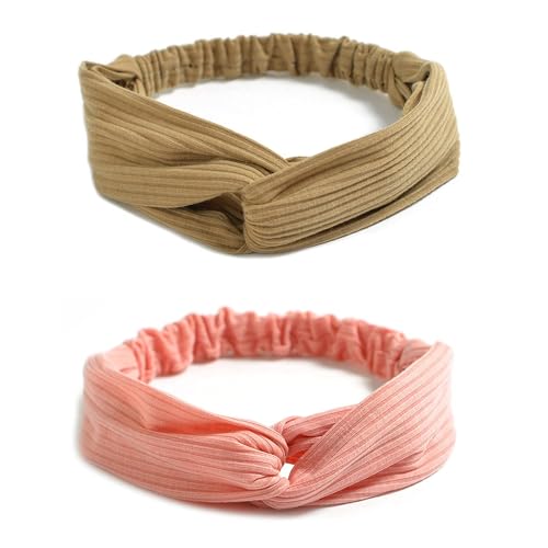 DRESHOW 10 Pack Boho Headbands for Women Girls Criss Cross Elastic Hair Band Twisted Head Wrap - color: 10 Pack C: Flower Printed Series Xib