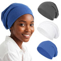 Bohend Bohemian Beanie Hats Headwear Cap Stretch Non Slip Bandanas Sleep Turbans Hats for Women Men Close top Head Covering - style: Pure Light Style 1