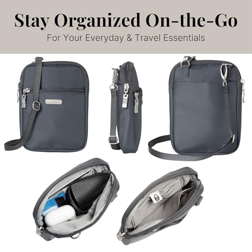 Baggallini Women's Essential Mini Crossbody Bag - color: Charcoal Gray