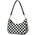 KKXIU Shoulder Bag for Women Cute Hobo Purses and Handbags Retro Clutch Underarm Purse | Cute - color: Black&white