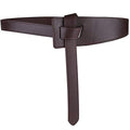 ALAIX Women's Leather Belt Dress Belt for Jeans Jumpsuit Coat Fashion Tie a Knot Genuine Leather Waist Belt - color: Coffee, size: Waist Size up to 34 inches