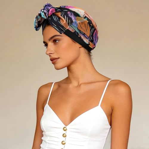 DOCILA Chemo Headwear Turban for Women, Patients Head Hair Scarf Skull Cap, Cancer Hair Loss Head Wrap Covering Beanie Hat