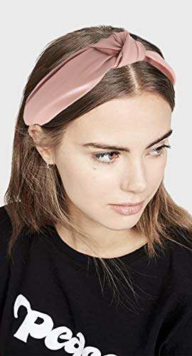 Leather Headbands for Women Pink Stylish Year-round Wearable All Day. Head bands Adult Women Trendy Head band for Women's Hair Knotted Headband Top Knot Womens Fashion Designer Girls - color: Pink