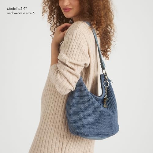 The Sak Sequoia Hobo Bag - Hand Crochet Large Women's Purse for Everyday & Travel - Durable Handbag & Tote With Zipper Pocket - color: Maritime