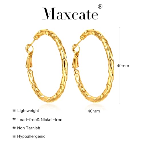 4 Pair Small Gold Hoop Earrings for Women Sensitive Ears - Hypoallergenic 14k Real Gold Plated Hoops Zirconia Cartilage Huggie Earrings Set Helix Piercing Earring Gold Jewelry for Women Gift - color: 1942 Hoop Gold