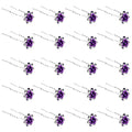 QIUTIMIY 20 Pack (Purple) Crystal Hair Pins Rose Flower Rhinestone Hair Clips for Bridal Wedding Women Hair Jewelry Accessories, with Clear Container - color: Rose Flower-Purple