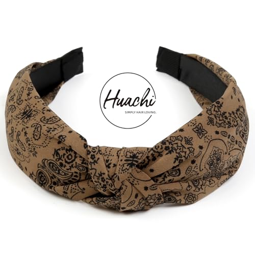 Huachi Headbands for Women Non Slip Fashion Womens Headbands Knoteed - Cute Boho Hair Accessories for Women Designer Print 4PCS - color: Boho print headbansd