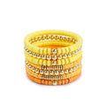 Elegance 11 designs Heishi Beaded Bracelets For Women Polymer Clay Colorful Surfer Stackable Beads Boho Bracelet Summer Beach Jewelry - color: Orange