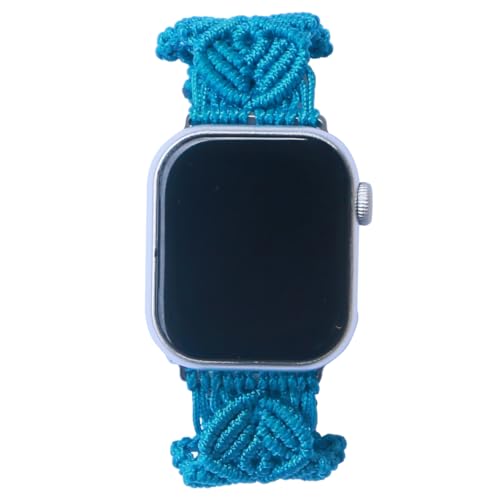 4th Generation Handmade Nylon Braided Boho Style Watch Strap for Apple Watch - color: Sky Blue, size: 40/41/42mm
