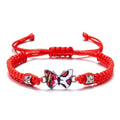 Butterfly Bracelets for Women Colorful Charm Woven Adjustable Strings Butterfly Bracelets Cute Handmade Boho Adjustable Braided Rope for Couple Women Friendship BFF Party Family Jewelry - color: red