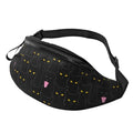 cute black cat funny halloween Fashion casual fanny pack waist bag men women adjustable belt waist bag for travel hiking cycling running festival carnival - color: Black31