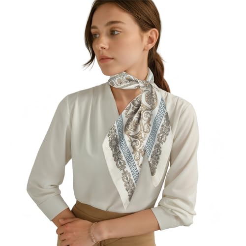 RIIQIICHY Women Head Hair Scarf Like Satin Silk Scarf Sleeping Hair Wrapping Night 27.5" - color: C002