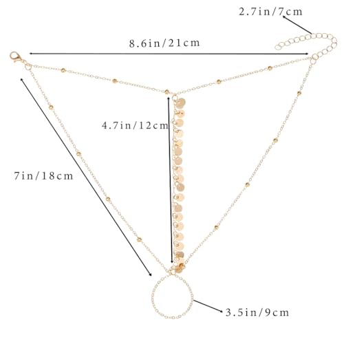 Yalice Gold Beaded Foot Chain for Women Sequins Barefoot Sandals Rhinestone Coin Toe Anklet Summer Wedding Pearl Foot Jewelry - style: Sequins