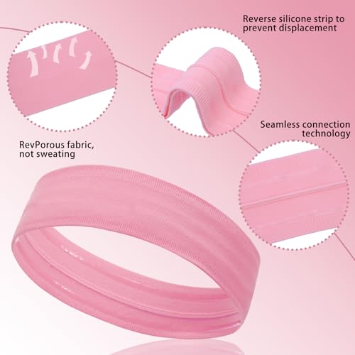 Workout Headbands Non Slip Headband Sport Headbands Sweatbands Elastic Sport Hair Bands for Sports Travel Indoor Fitness Gym - color: wide31