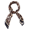 ANDANTINO 100% Mulberry Silk Scarf -21” Square Neckerchief with Gift Packed - color: Leopard