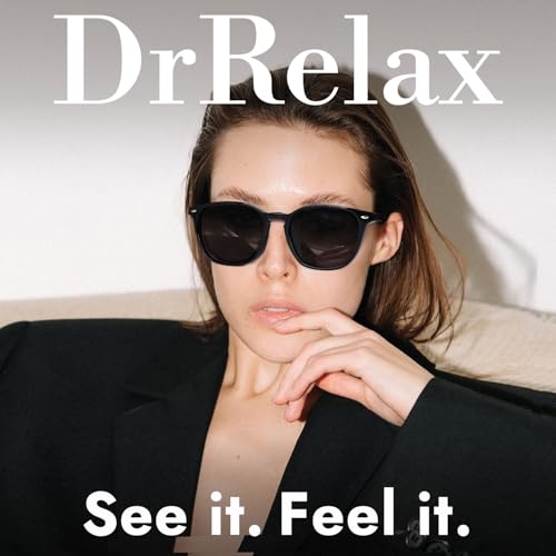 DrRelax Retro Sunglasses Womens Trendy Round Polarized Shades Sun Glasses - color: 2 Pack-black/Leopard Brown
