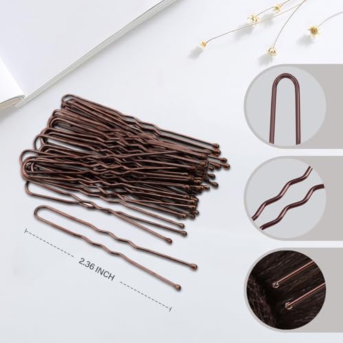 80Pcs Brown Hair Nets for Buns-Invisible Hairnets for Dance Buns with Bobby Pins 30Pcs 12Inch Brown Nets and 50Pcs Pins Ballet Bun Kit -Perfect for Dance & Secure Bun Covers for Women & Girls - color: Brown, size: 12 Inch