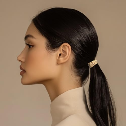 10 Packs Star Hair Ties with Gold Beads – Thin Elastic Ponytail Holders Hair Accessories for Women - color: Star-Basic