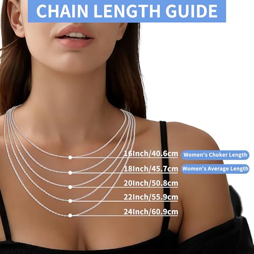 Gacimy 925 Sterling Silver Rope Chain for Women Men, 1.2mm 1.5mm 1.8mm Width 16 18 20 22 24 Inches Length - size: 24 Inches, style: 1.8MM-Width