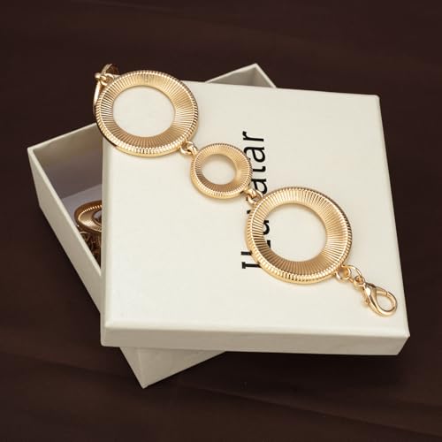 Luvatar Fashion Metal Waist Chain Belt Blouse Dress Sweater Chain Belt… - color: Gold-t00