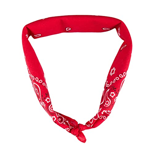 Levi’s All-Gender Multi-Purpose Bandana Gift Set – Headband, Wrap, Face & Neck Coverage - color: White/Red, size: Pack 2
