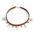 Layered Boho Necklaces for Women Gold Coin Pendant Necklaces Stackable Turquoise Choker Necklace for Women Western Jewelry - style: Style 12