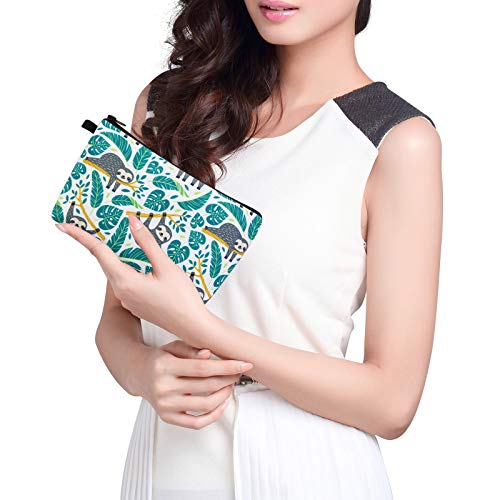 MAGEFY Small Makeup Bag Waterproof Cosmetic Bag Portable Travel Makeup Bags with Zipper Lightweight Makeup Pouch (1 pack, 0172 sloth gifts) - color: sloth