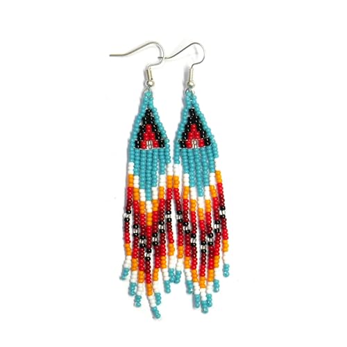 Beaded Hair Clips Native American Style Handmade Collection (Capri Blue) - color: Capri Blue