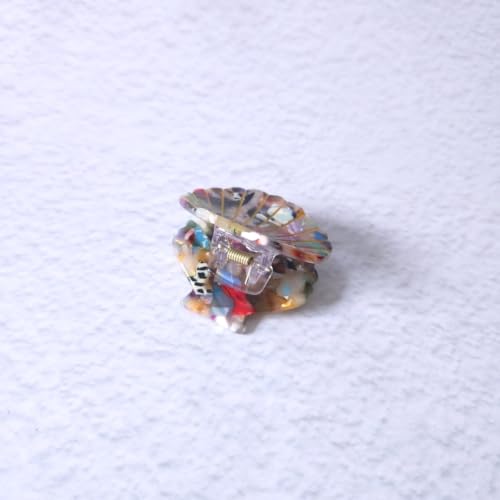 Shell Claw Clip,Acetate Hair Clips,Small Hair Clips for Women,Marble - color: Marble